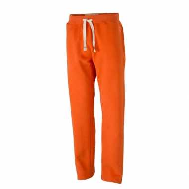 Heren oranje trainingsbroek vintage