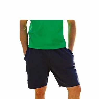 Navy blauwe shorts / korte trainingsbroek voor heren