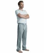 Grijze trainingsbroek bootcamp met contrast streep